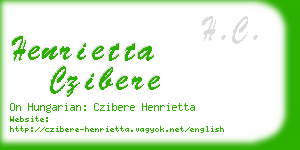 henrietta czibere business card